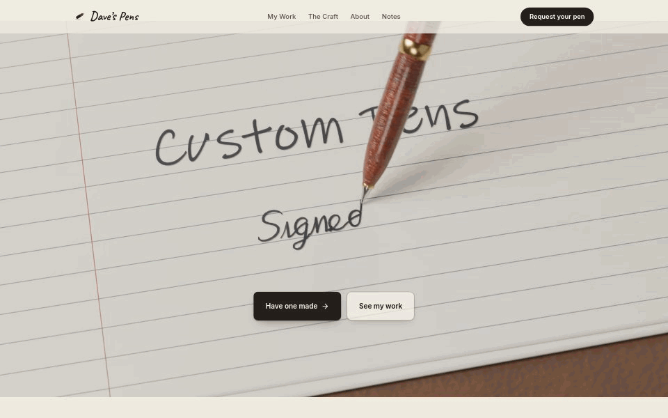 A short preview of the davespen.jov.co.za website
