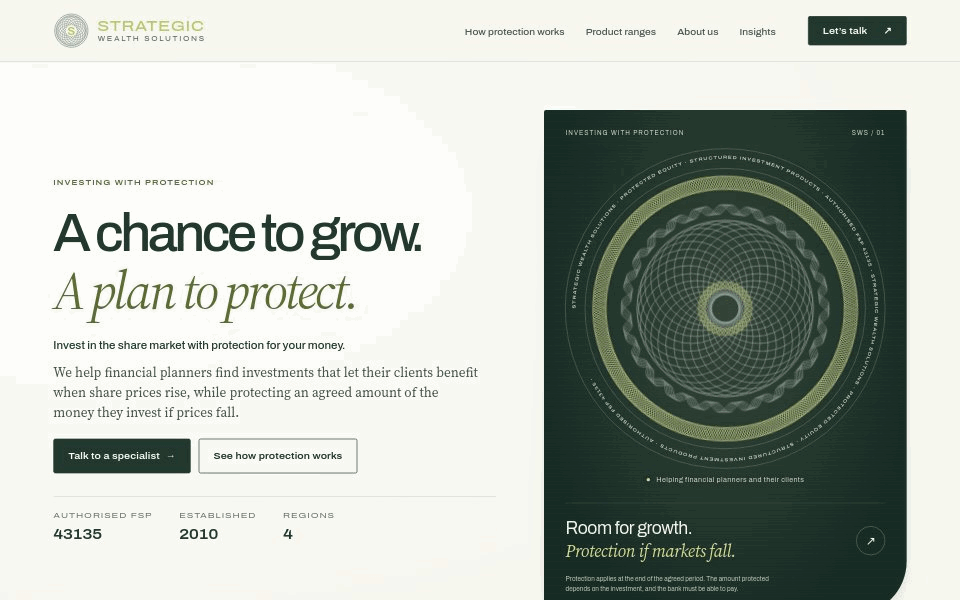 A short preview of the www.stratwealth.co.za website